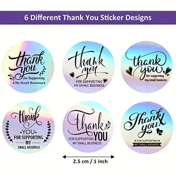 500 Thank You Stickers - Picture 2 of 3